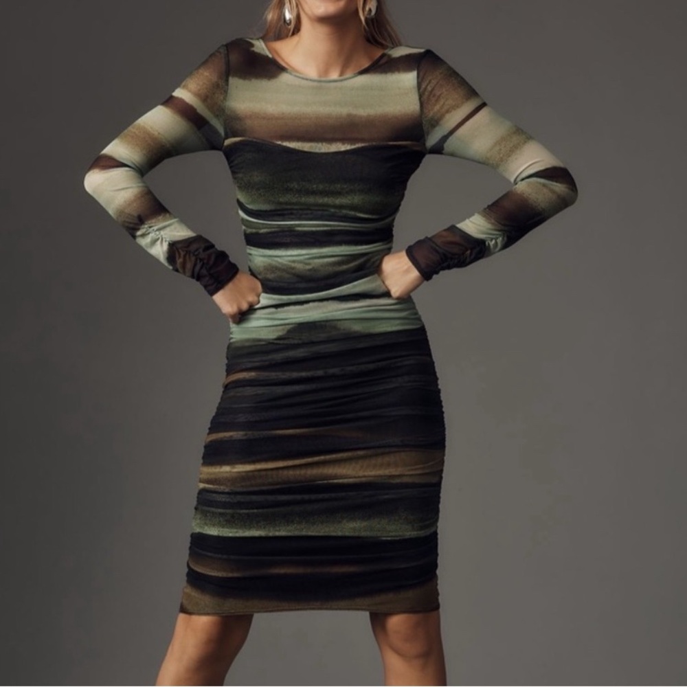 Anthropologie Striped Long Sleeve Dress